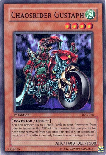 Chaosrider Gustaph - IOC-018 - Super Rare - 1st Edition available at 401 Games Canada