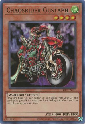 Chaosrider Gustaph - IOC-EN018 - Super Rare - Unlimited Worldwide available at 401 Games Canada