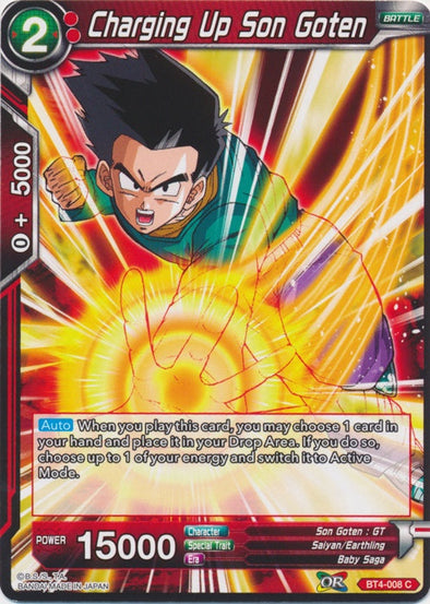 Charging Up Son Goten - BT4-008 - Common available at 401 Games Canada