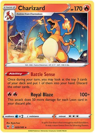 Charizard - 025/185 - Rare available at 401 Games Canada