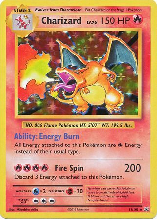 Charizard - 11/108 - Holo Rare available at 401 Games Canada