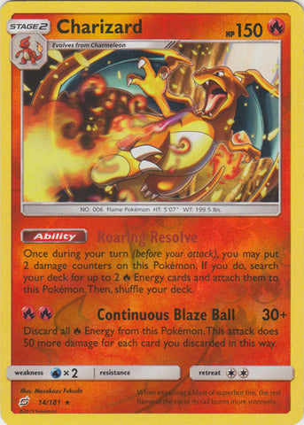 Charizard - 14/181 - Rare - Reverse Holo available at 401 Games Canada