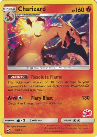 Charizard (#39 Charizard Stamped) - 003/070 - Promo available at 401 Games Canada