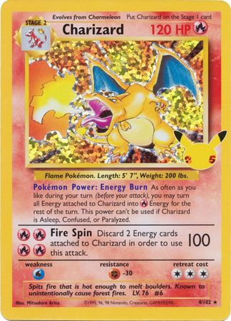 Charizard - 4/102 - Holo Rare (Classic Collection) available at 401 Games Canada