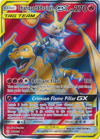 Charizard & Braixen GX - 212/236 - Full Art Ultra Rare available at 401 Games Canada