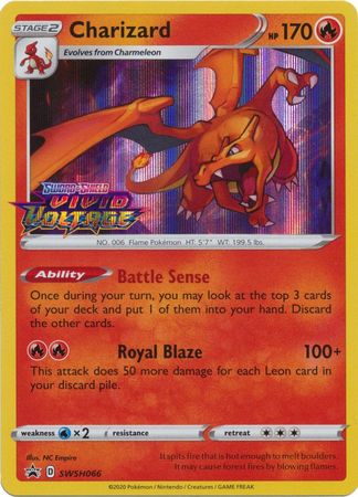 Charizard - SWSH066 - Pre-Release Promo available at 401 Games Canada