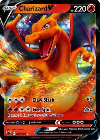 Charizard V - 019/189 - Ultra Rare available at 401 Games Canada