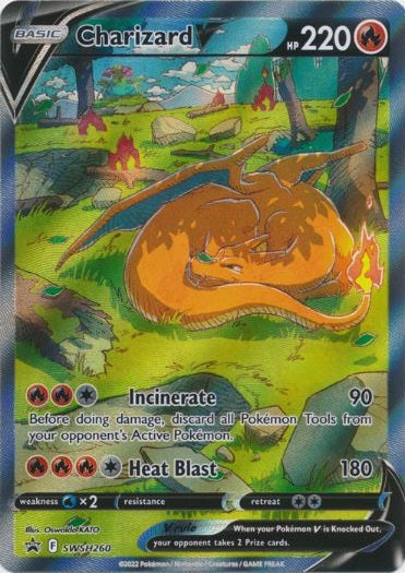 Charizard V - SWSH260 - Alternate Art Promo available at 401 Games Canada