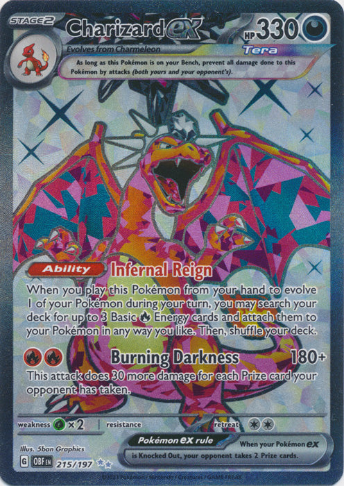 Charizard ex - 215/197 - Full Art Ultra Rare available at 401 Games Canada