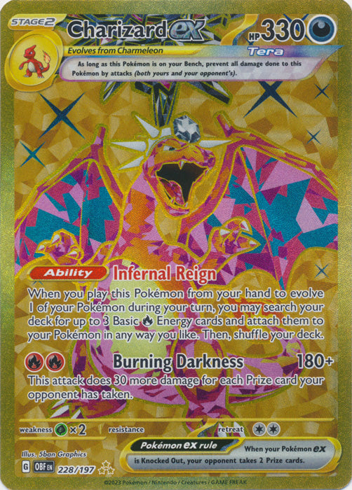 Charizard ex - 228/197 - Gold Secret Rare available at 401 Games Canada