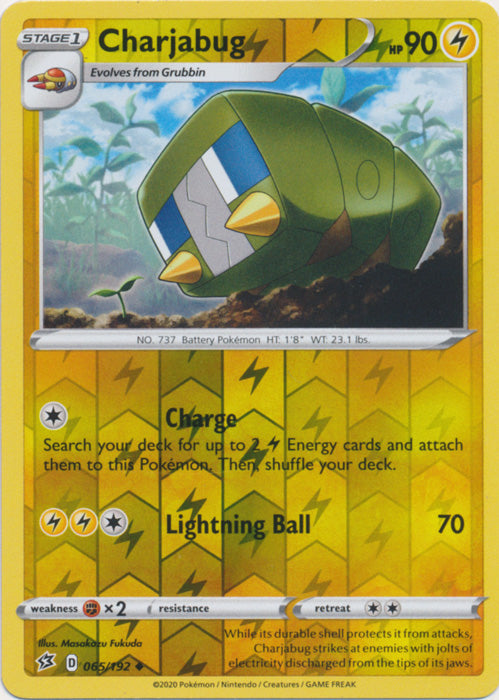 Charjabug - 065/192 - Uncommon - Reverse Holo available at 401 Games Canada