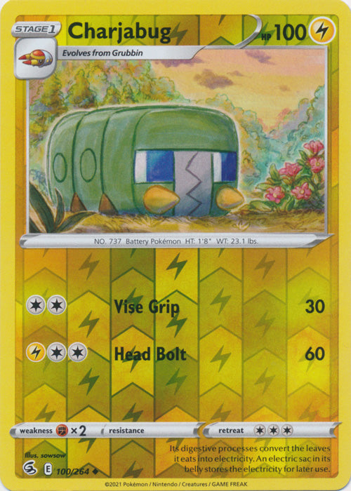 Charjabug - 100/264 - Uncommon - Reverse Holo available at 401 Games Canada