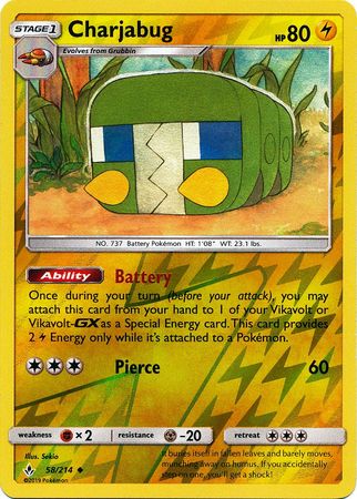Charjabug - 58/214 - Uncommon - Reverse Holo available at 401 Games Canada