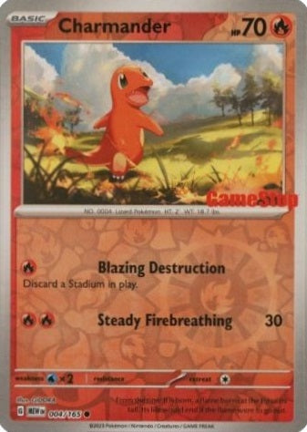 Charmander - 004/165 - Reverse Holo Promo (GameStop Exclusive)