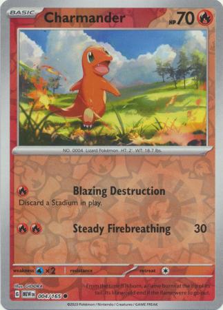 Charmander - 004/165 - Common - Reverse Holo available at 401 Games Canada