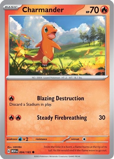 Charmander - 004/165 - Common available at 401 Games Canada