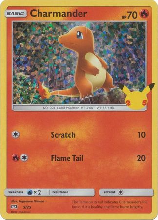 Charmander - 9/25 - 25th Anniversary Holo - Promo available at 401 Games Canada