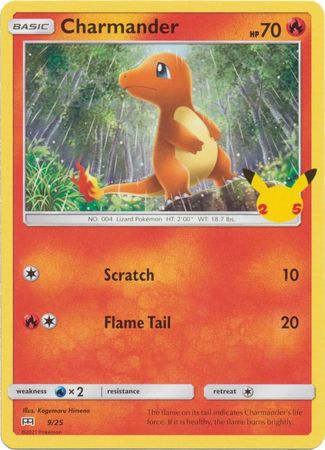 Charmander - 9/25 - 25th Anniversary Non-Holo - Promo available at 401 Games Canada