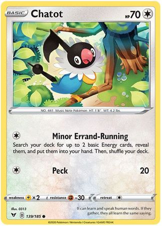 Chatot - 139/185 - Common available at 401 Games Canada