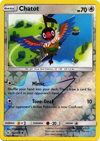 Chatot - 162/214 - Uncommon - Reverse Holo available at 401 Games Canada