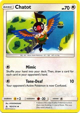 Chatot - 162/214 - Uncommon available at 401 Games Canada