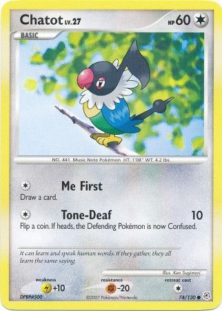 Chatot - 74/130 - Common available at 401 Games Canada