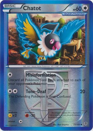 Chatot - 77/101 - Uncommon - Reverse Holo available at 401 Games Canada