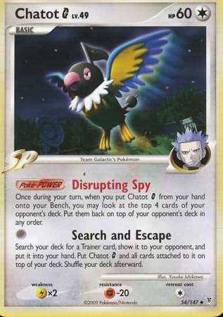 Chatot G - 54/147 - Uncommon available at 401 Games Canada