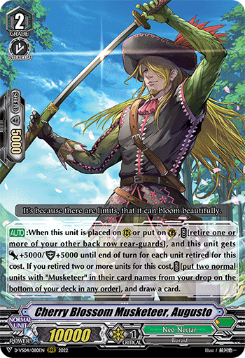 Cherry Blossom Musketeer, Augusto - D-VS04/080 - Triple Rare available at 401 Games Canada
