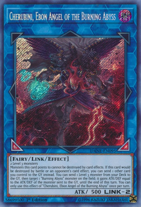Cherubini, Ebon Angel of the Burning Abyss - DANE-EN095 - Secret Rare - 1st Edition available at 401 Games Canada