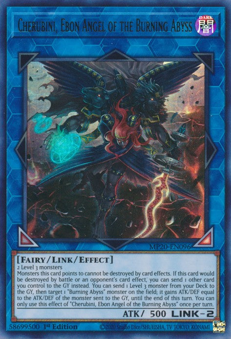 Cherubini, Ebon Angel of the Burning Abyss - MP20-EN096 - Ultra Rare - 1st Edition available at 401 Games Canada