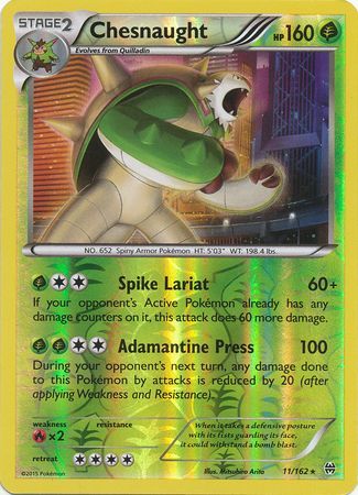 Chesnaught - 11/162 - Holo Rare - Reverse Holo available at 401 Games Canada