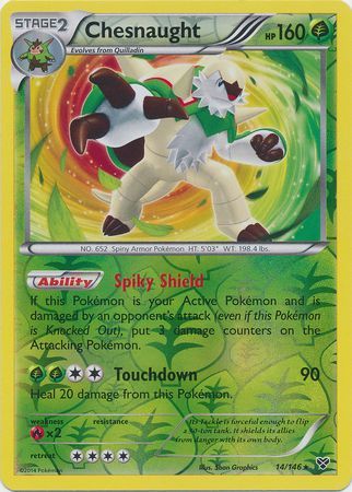 Chesnaught - 14/146 - Holo Rare - Reverse Holo available at 401 Games Canada