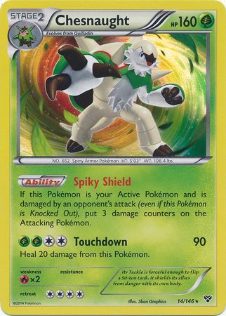 Chesnaught - 14/146 - Holo Rare available at 401 Games Canada