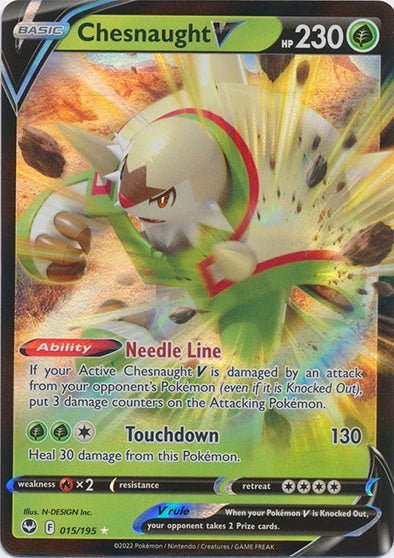 Chesnaught V - 015/195 - Ultra Rare available at 401 Games Canada