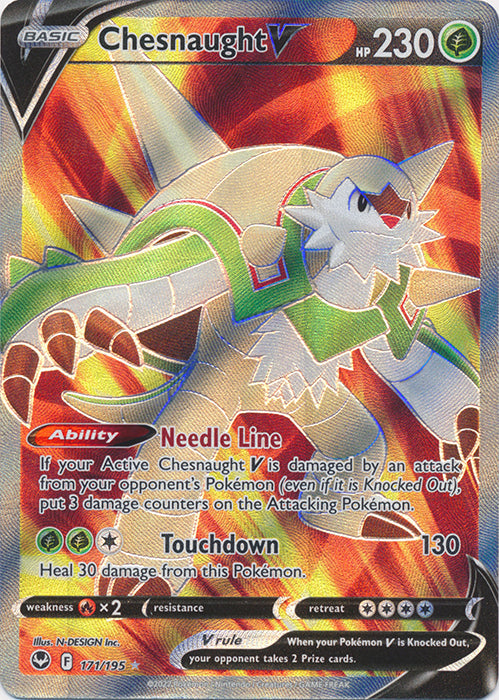 Chesnaught V - 171/195 - Full Art Ultra Rare available at 401 Games Canada