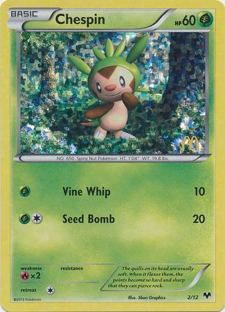 Chespin - 2/12 - McDonald's Holo - Promo available at 401 Games Canada