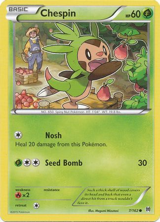 Chespin - 7/162 - Common available at 401 Games Canada