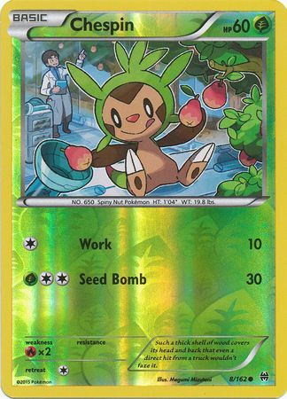 Chespin - 8/162 - Common - Reverse Holo available at 401 Games Canada