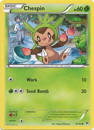 Chespin - 8/162 - Common available at 401 Games Canada