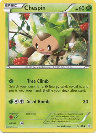 Chespin - 9/162 - Common available at 401 Games Canada