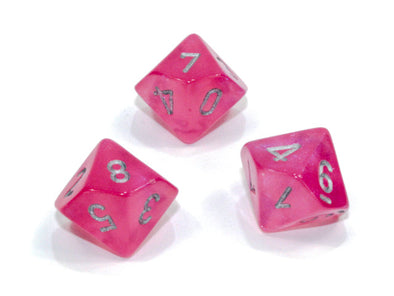 Chessex - 10D10 - Borealis - Pink/Silver available at 401 Games Canada