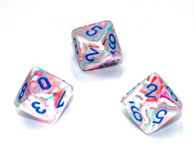 Chessex - 10D10 - Festive - Pop-Art/Blue available at 401 Games Canada