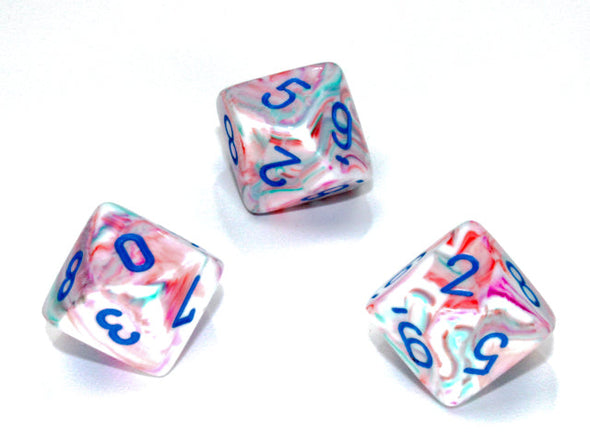 Chessex - 10D10 - Festive - Pop-Art/Blue available at 401 Games Canada