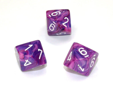 Chessex - 10D10 - Festive - Violet/White available at 401 Games Canada