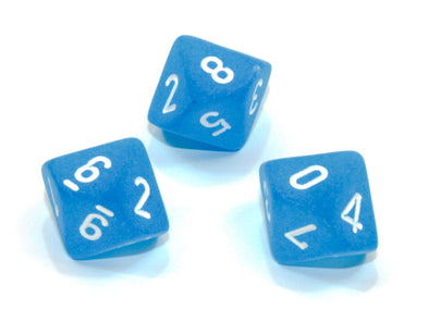 Chessex - 10D10 - Frosted - Caribbean Blue available at 401 Games Canada