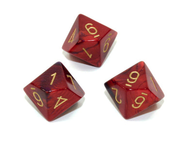 Chessex - 10D10 - Gemini - Purple-Red/Gold available at 401 Games Canada