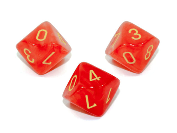 Chessex - 10D10 - Ghostly Glow - Orange/yellow available at 401 Games Canada