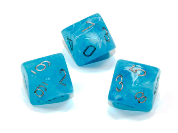 Chessex - 10D10 - Luminary - Sky/Silver available at 401 Games Canada