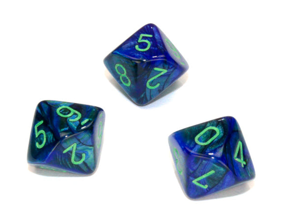 Chessex - 10D10 - Lustrous - Dark Blue/Green available at 401 Games Canada